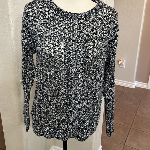 Tommy Bahama black, gray and silver/metallic open knit pullover sweater Size XS - Picture 7 of 17